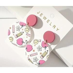 Fun teacher earrings‎  Apple Pencil